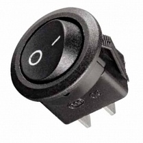 Выкл клавишный КРУГЛ 250В 6А ON-OFF 2с черный RWB-212 SC-214 MIRS-102-8 Rexant 36-2550